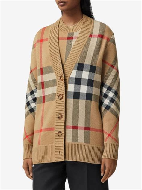 farfetch burberry sweater|burberry cardigan women's.